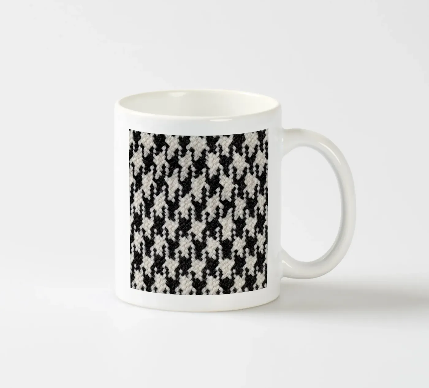 Houndstooth Pattern ceramic mug by Curious Collections by Marielle Leenders