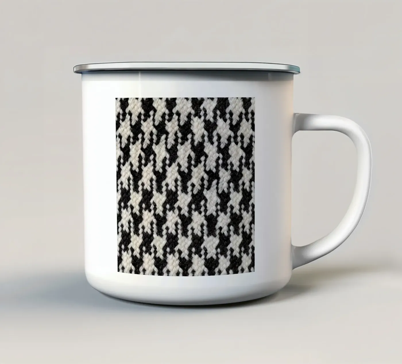 Houndstooth Pattern tazza in smalto da Curious Collections by Marielle Leenders