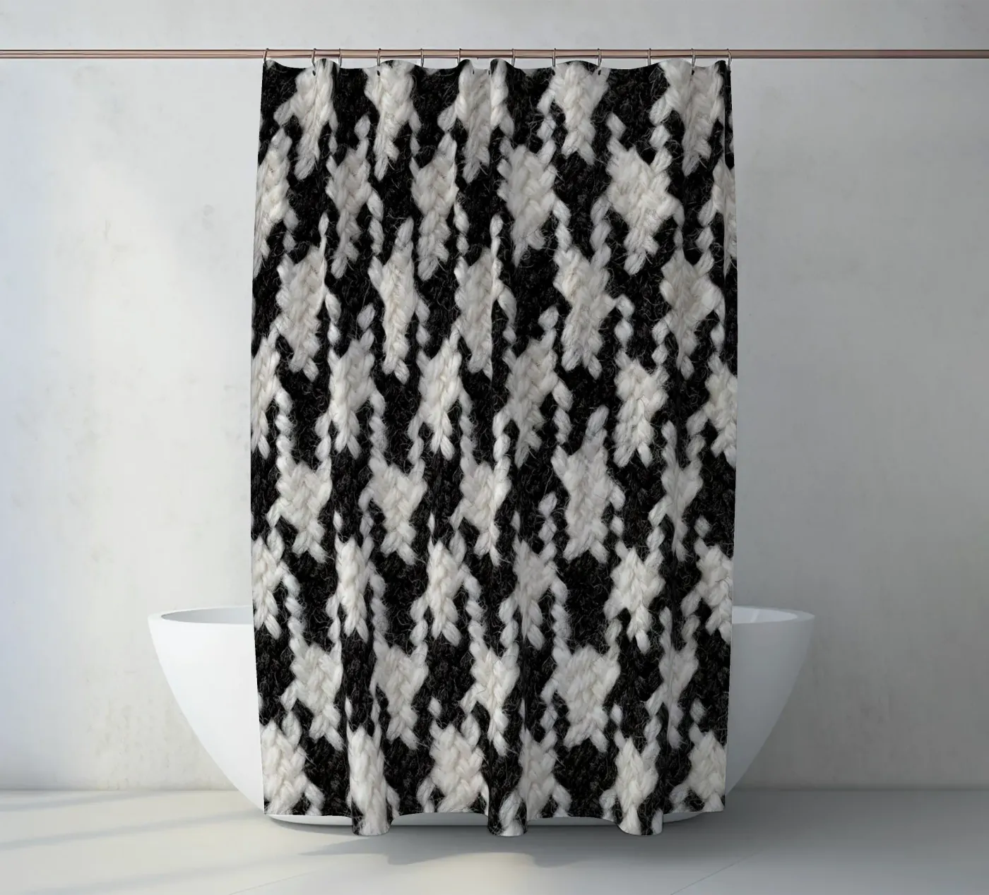 Houndstooth Pattern Duschvorhang von Curious Collections by Marielle Leenders