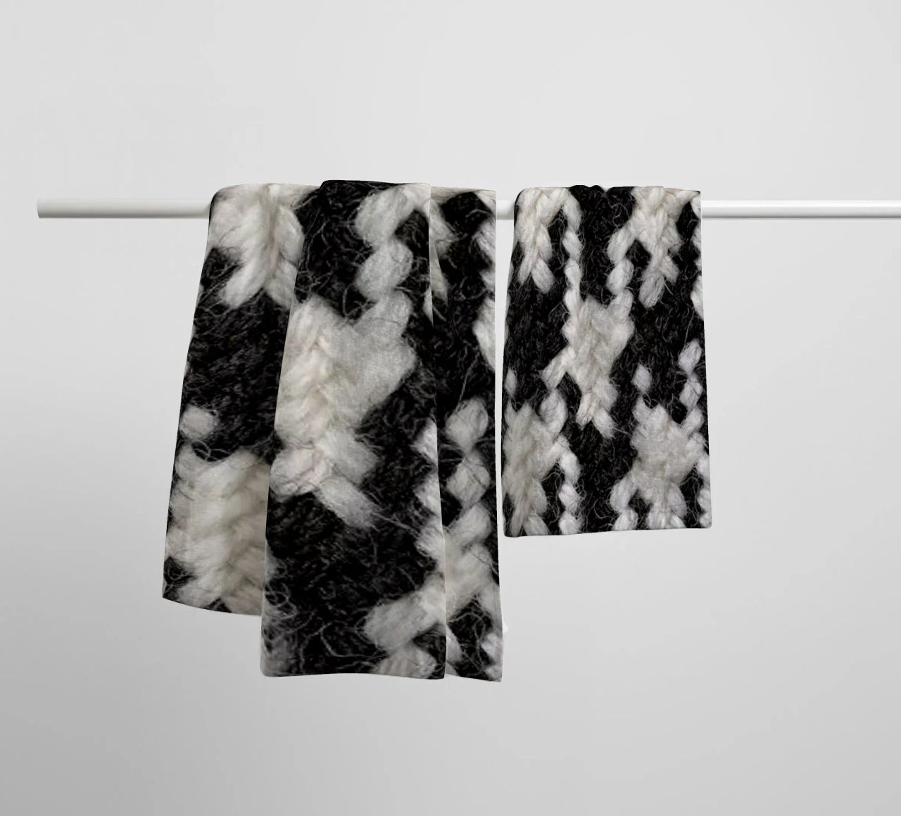 Houndstooth Pattern asciugamano da bagno da Curious Collections by Marielle Leenders
