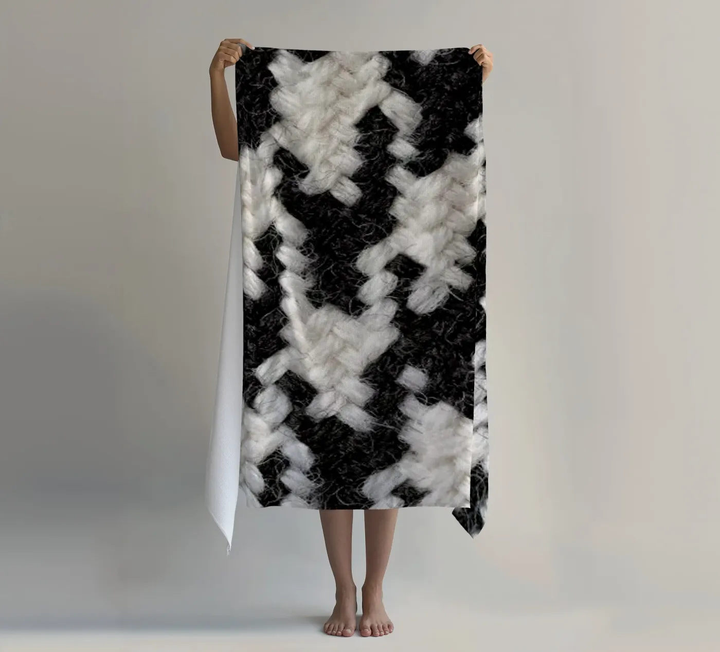 Houndstooth Pattern strandhanddoek van Curious Collections by Marielle Leenders