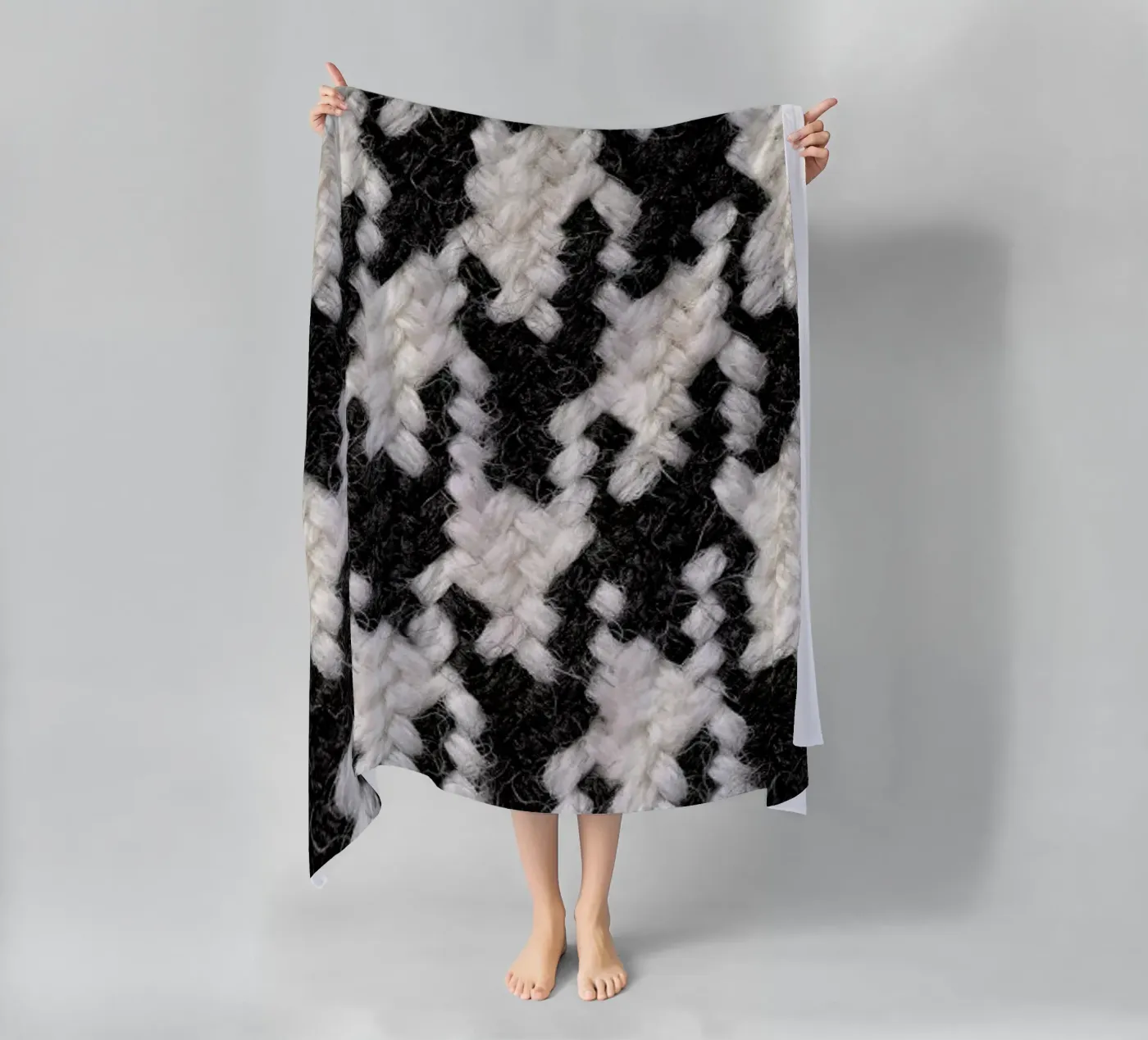 Houndstooth Pattern beach towel by Curious Collections by Marielle Leenders