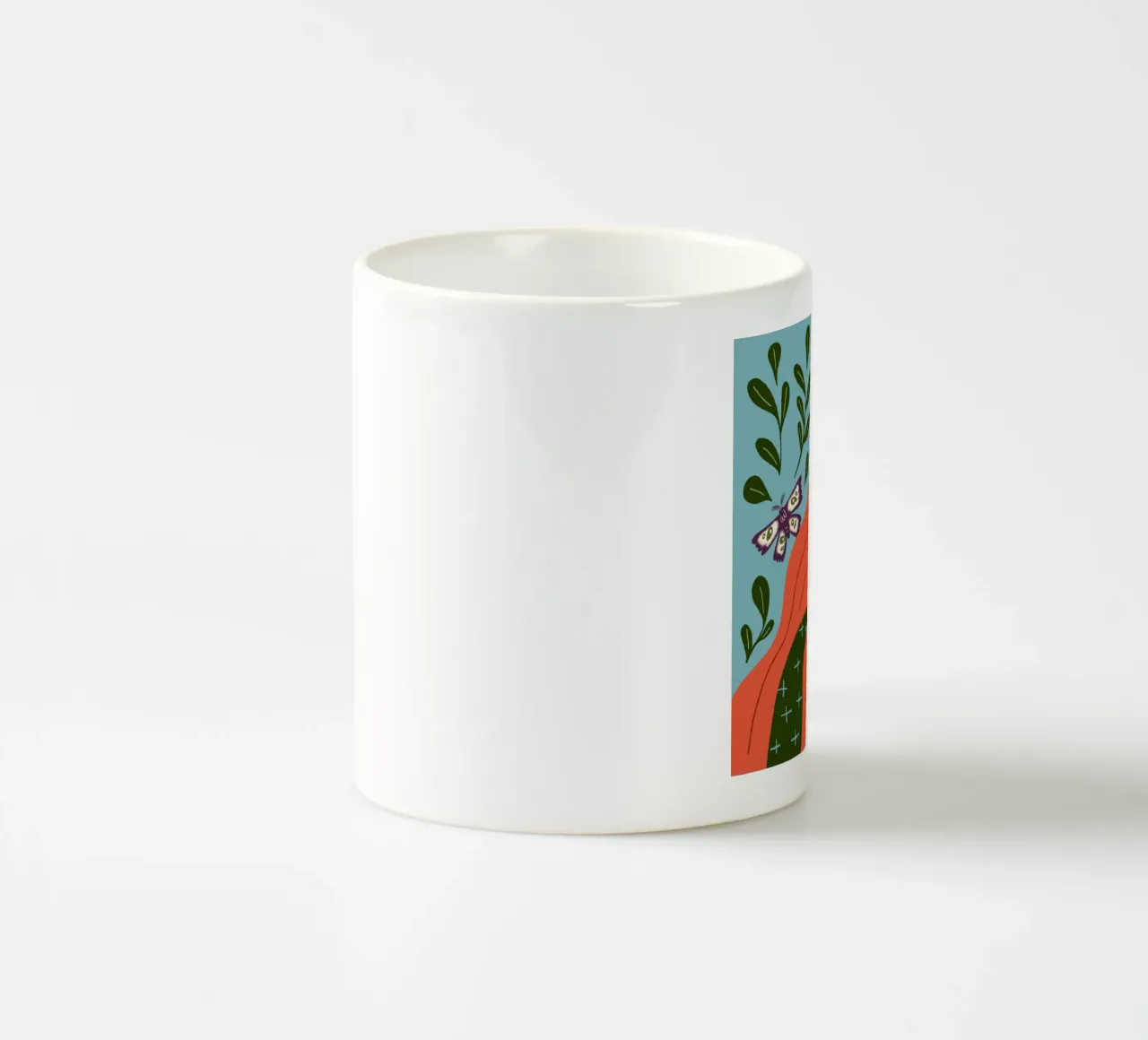 Spirituelle Kunst Frau mit Schmetterlingen Traum ceramic mug by incomeforcreatives