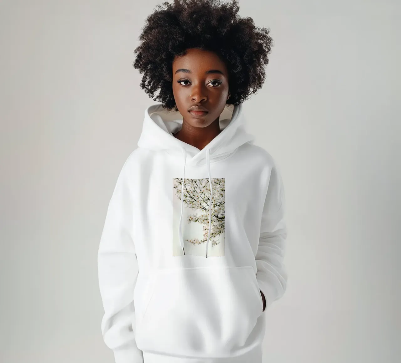 Magnolia White felpa con cappuccio da Curious Collections by Marielle Leenders