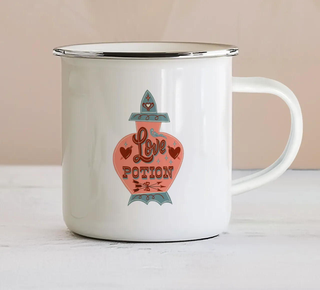 Hochzeit Liebeszitate Zaubertrank Fantasy-Fan tazza in smalto da incomeforcreatives