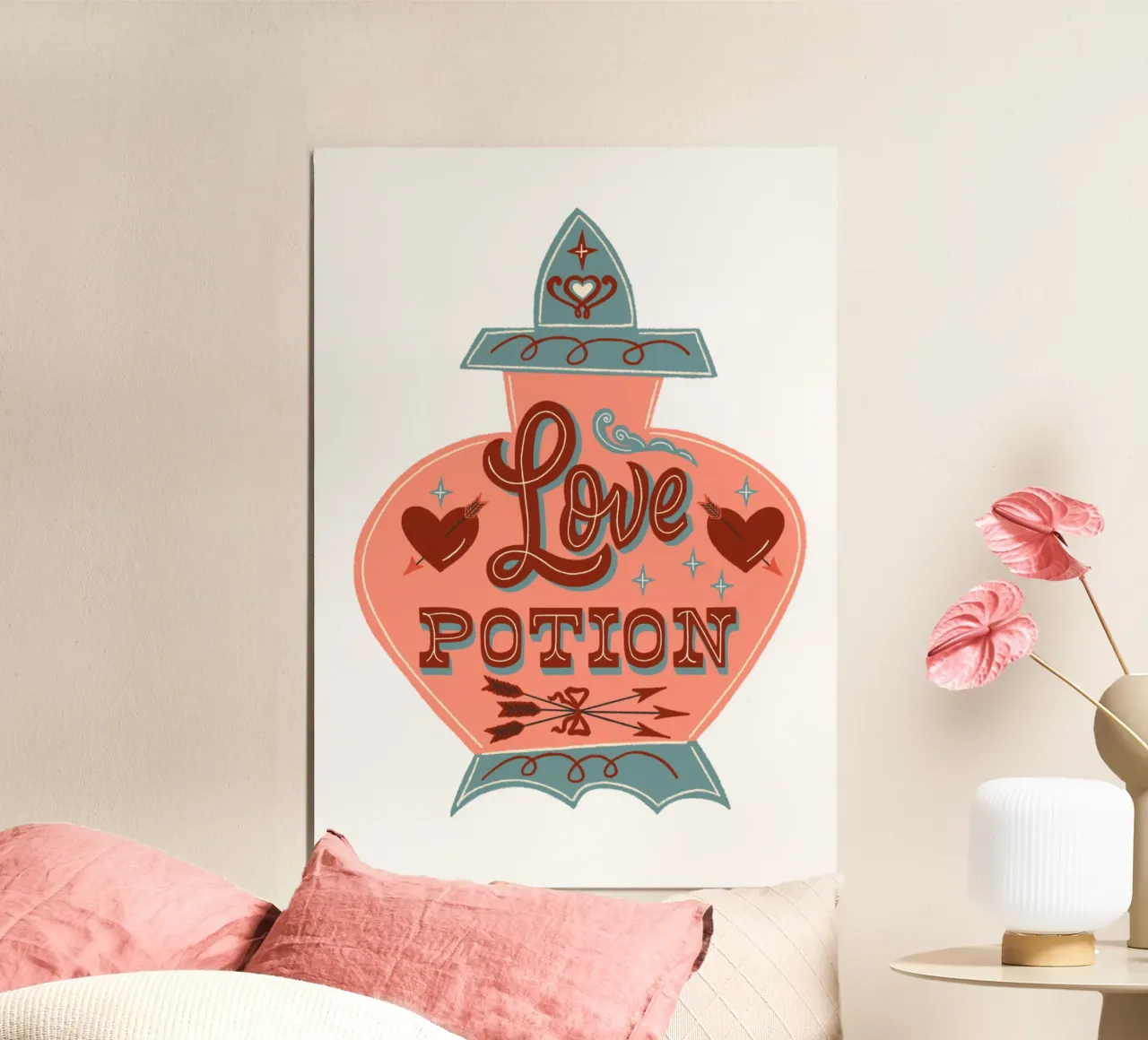 Hochzeit Liebeszitate Zaubertrank Fantasy-Fan poster con telaio in plastica da incomeforcreatives