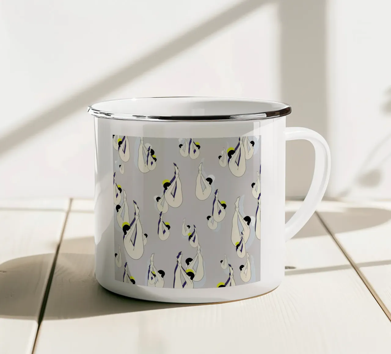 Drop enamel mug by Ruei
