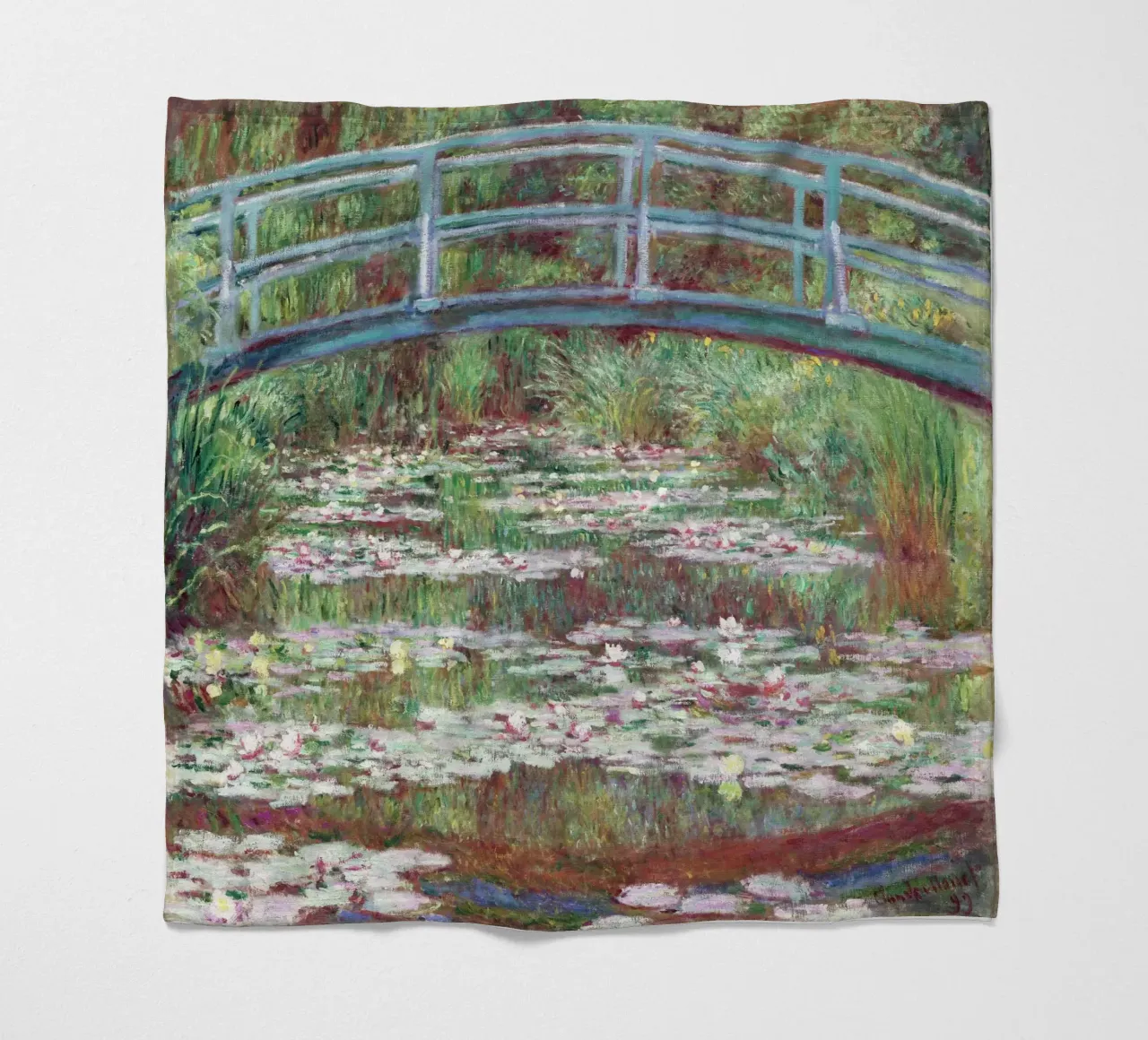 Monet - The Japanese Footbridge coperta in pile da apoloprints