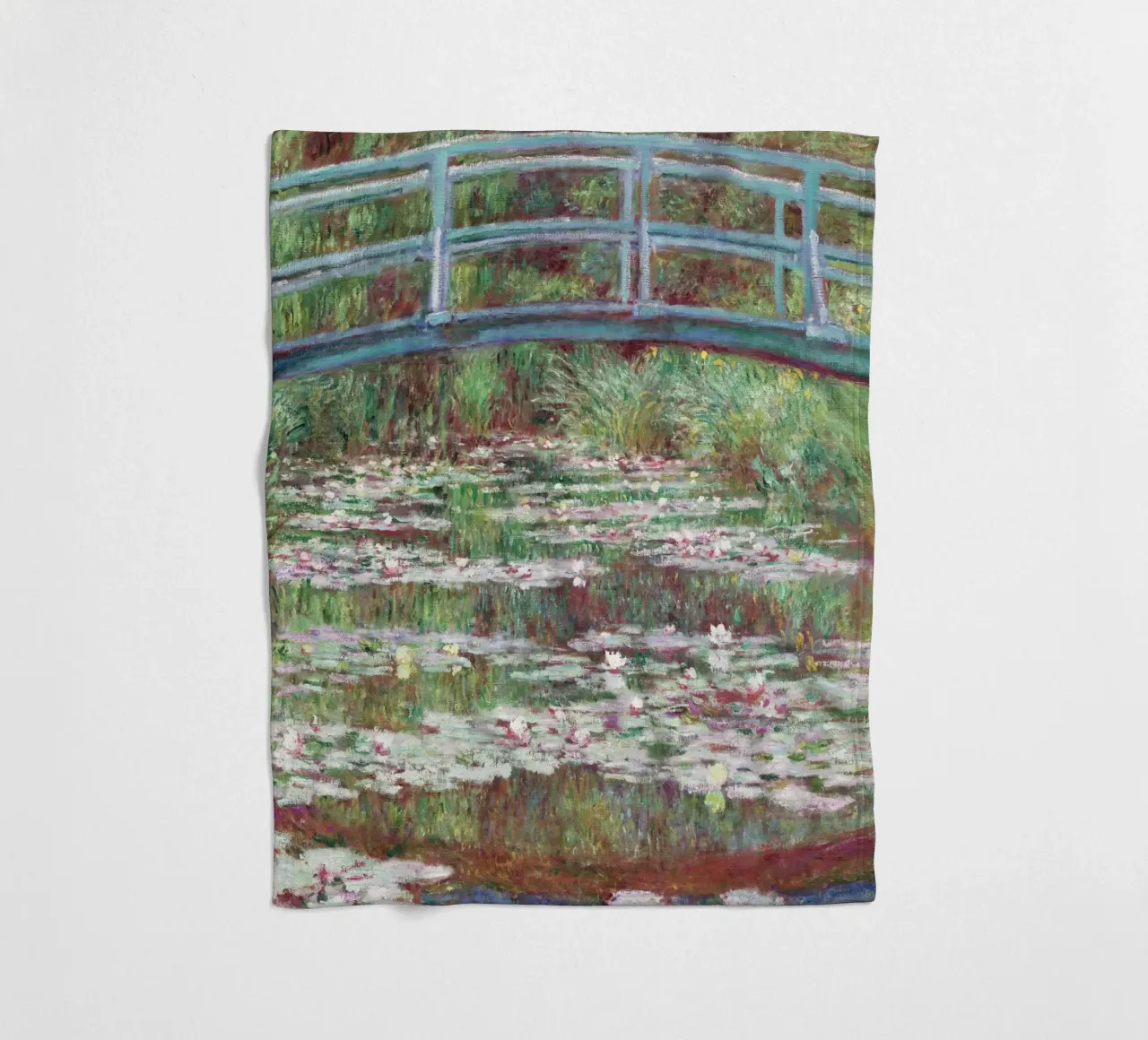Monet - The Japanese Footbridge coperta in pile da apoloprints