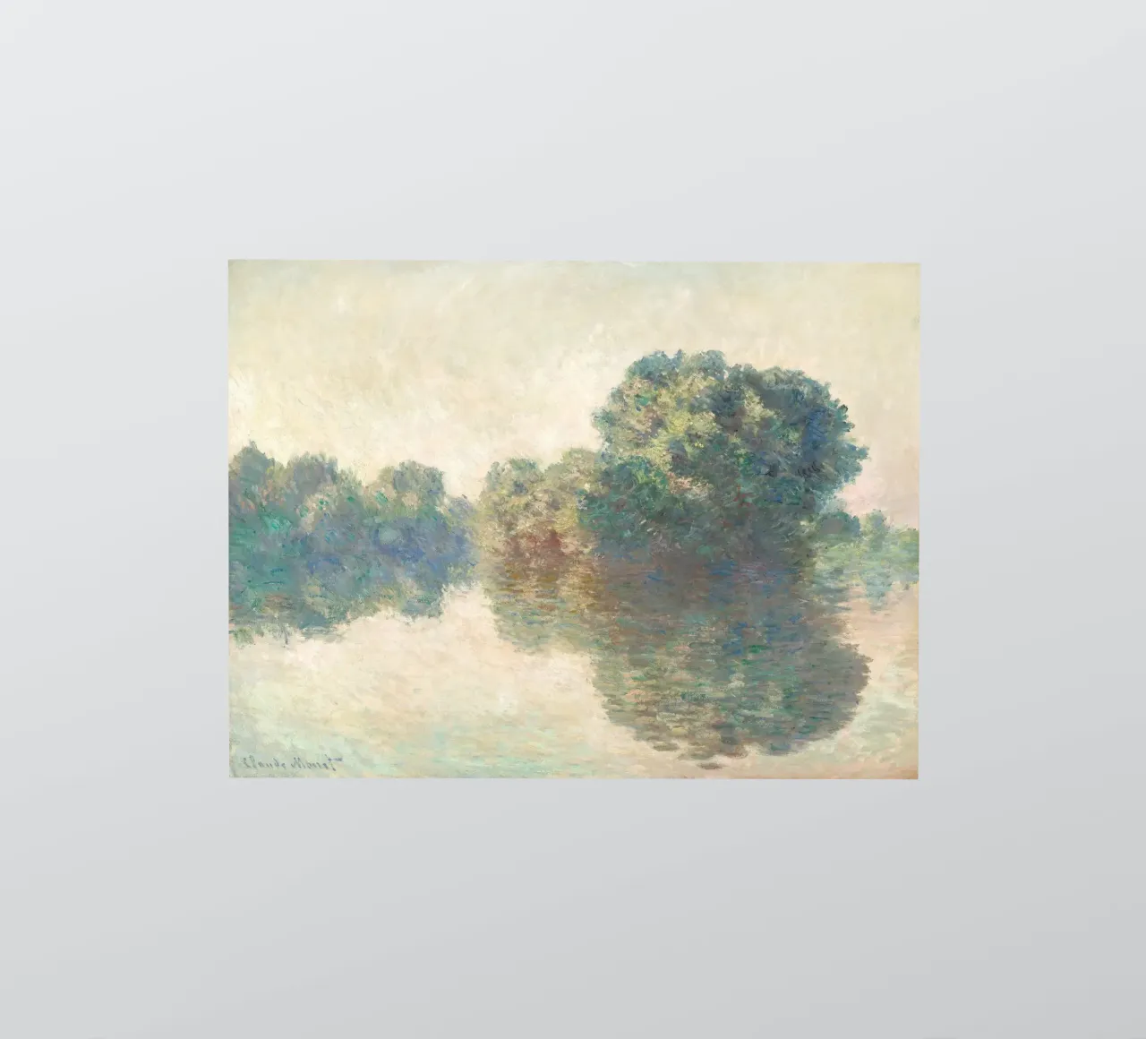 Monet - The Seine at Giverny sticker by apoloprints