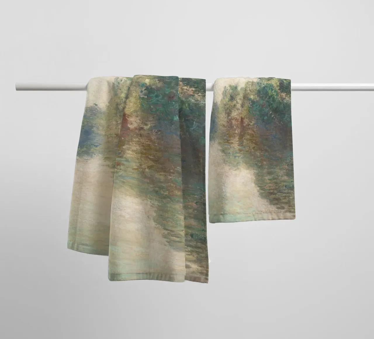 Monet - The Seine at Giverny towel by apoloprints