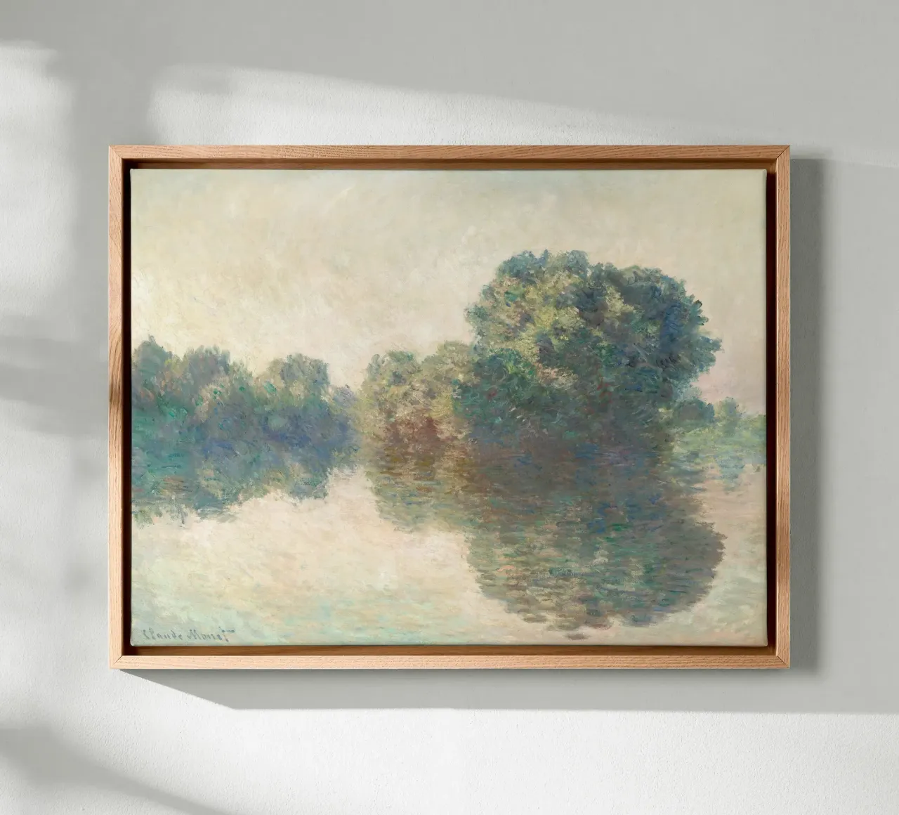 Monet - The Seine at Giverny tela con Cornice a cassetta da apoloprints