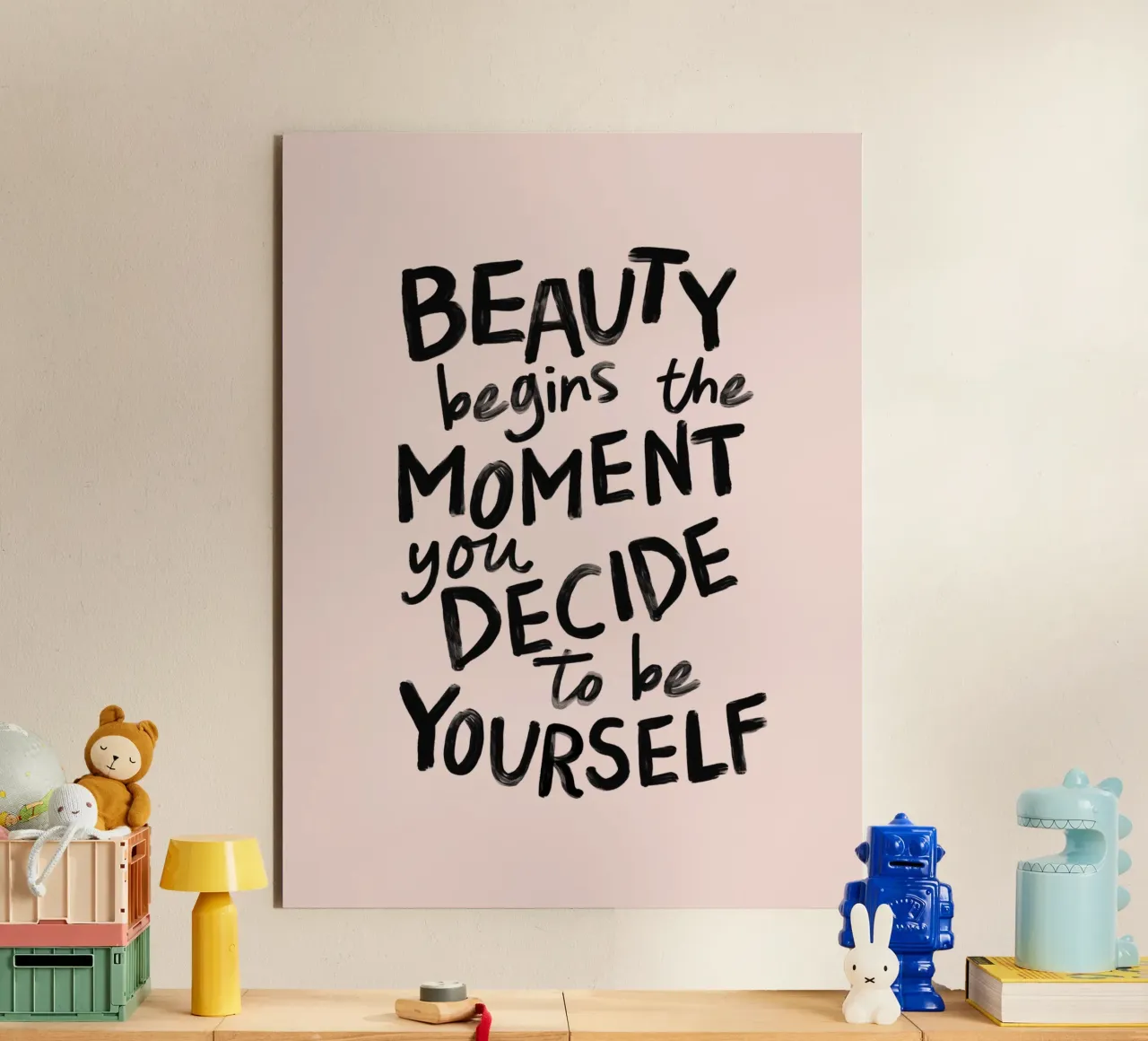 La bellezza inizia nel momento in cui si decide di essere se stessi alluminio dibond da THE MOTIVATED TYPE