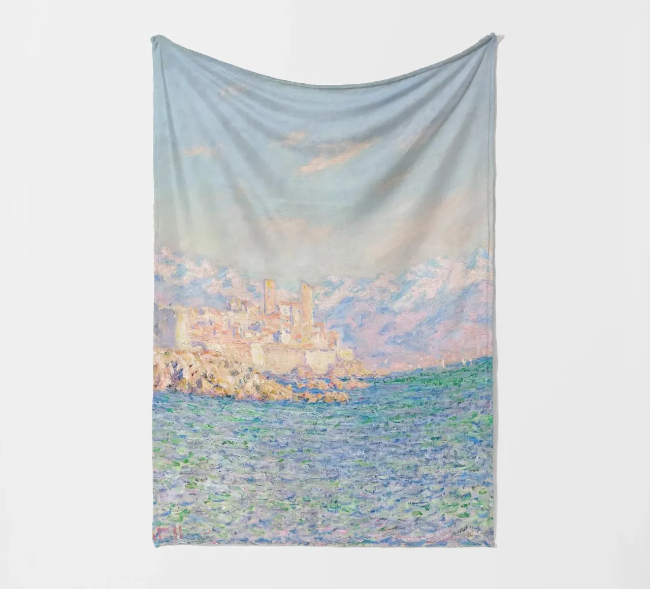 Monet - Antibes (afternoon effects) coperta in pile da apoloprints