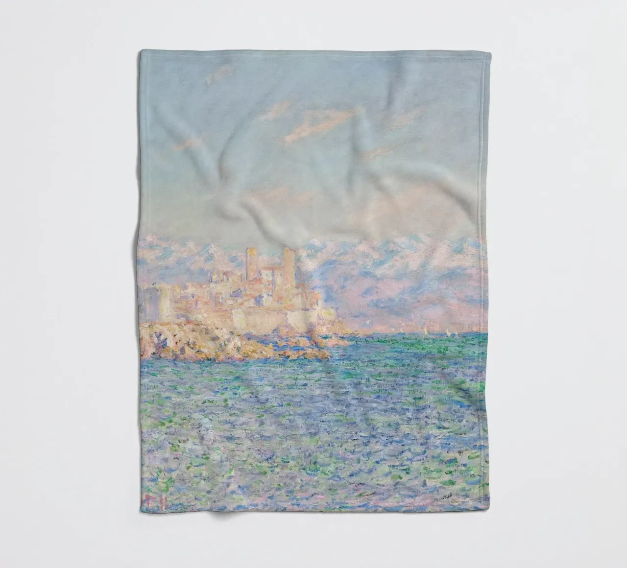 Monet - Antibes (afternoon effects) coperta in pile da apoloprints