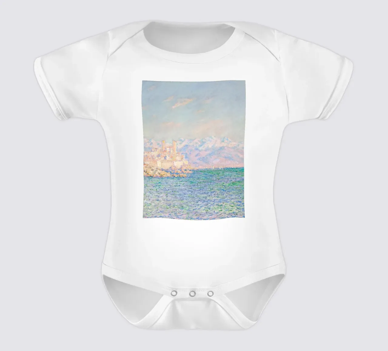 Monet - Antibes (afternoon effects) body neonato maniche corte da apoloprints