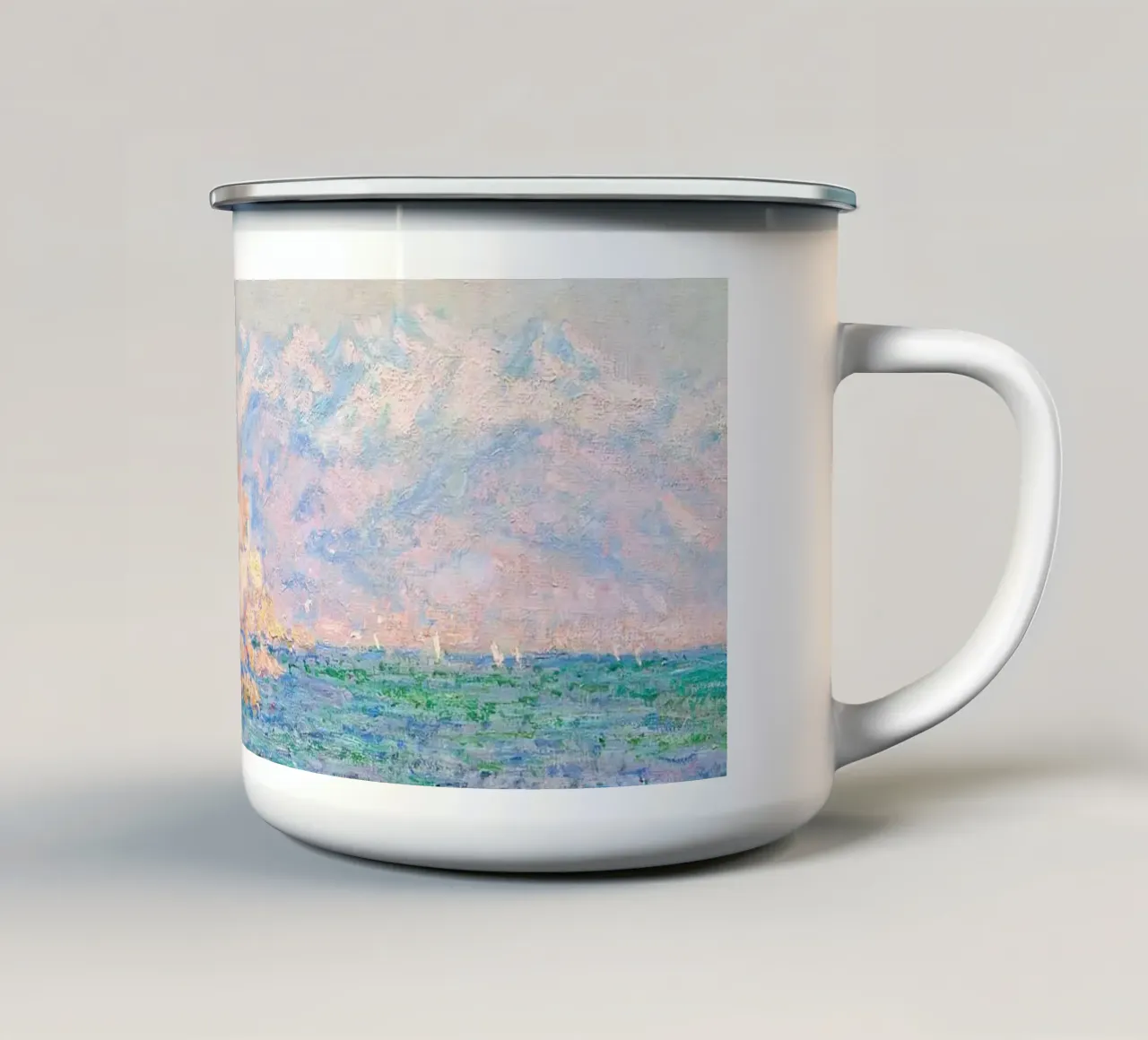 Monet - Antibes (afternoon effects) tazza in smalto da apoloprints