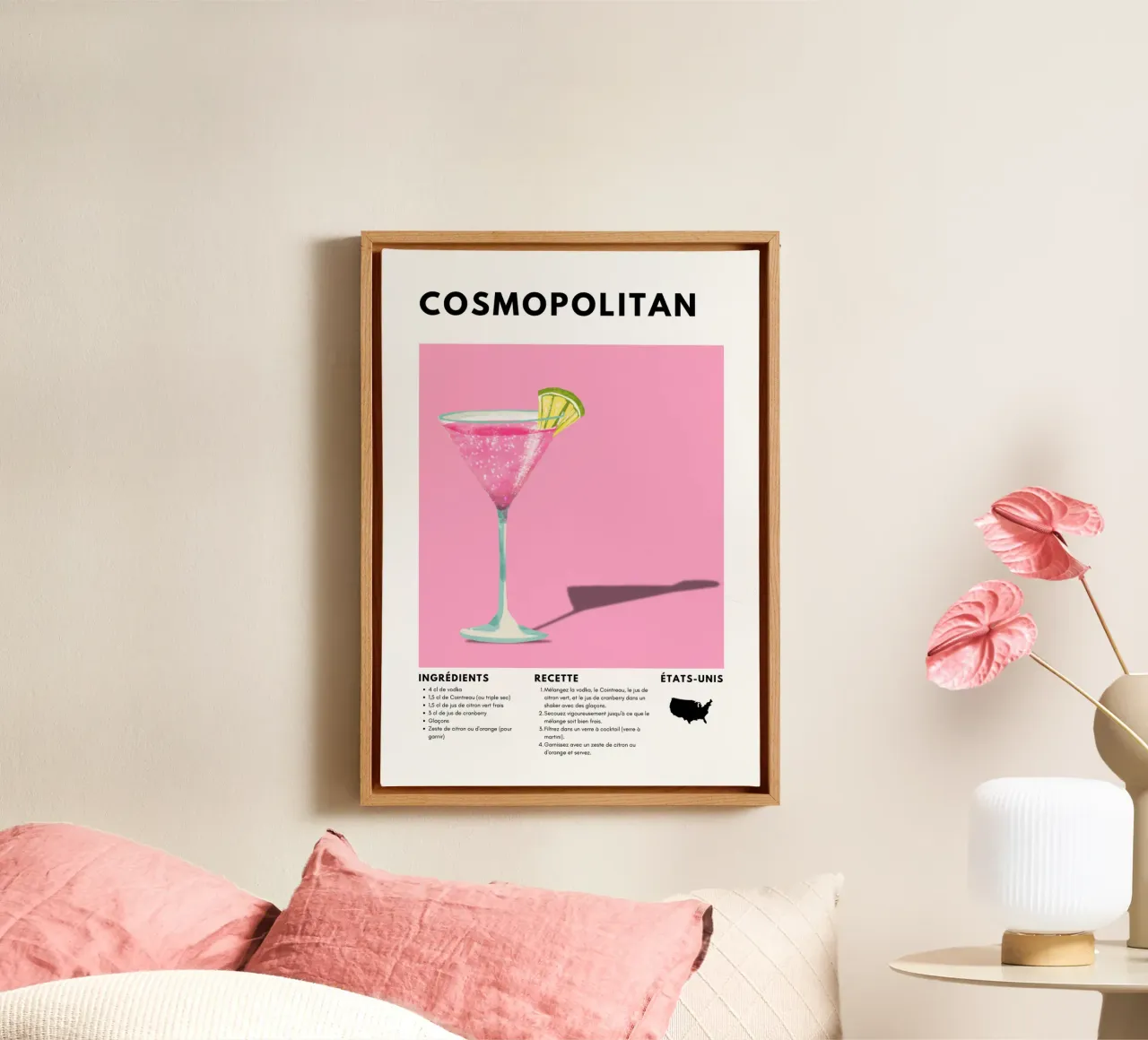 Cosmopolitan tela con Cornice a cassetta da fltmfrance