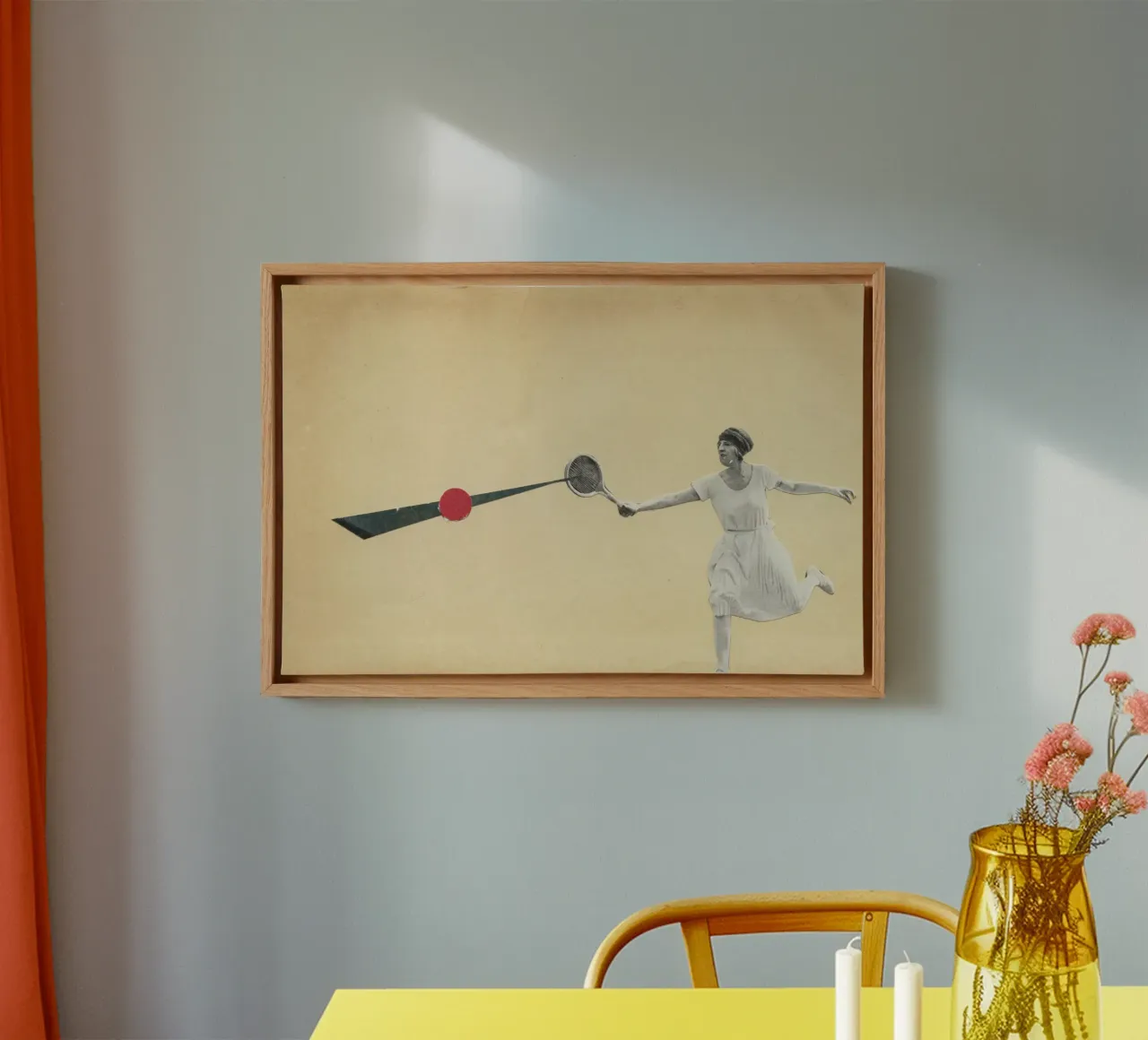 Un poco de tenis lienzo con Marco flotante de Cassia Beck Collage