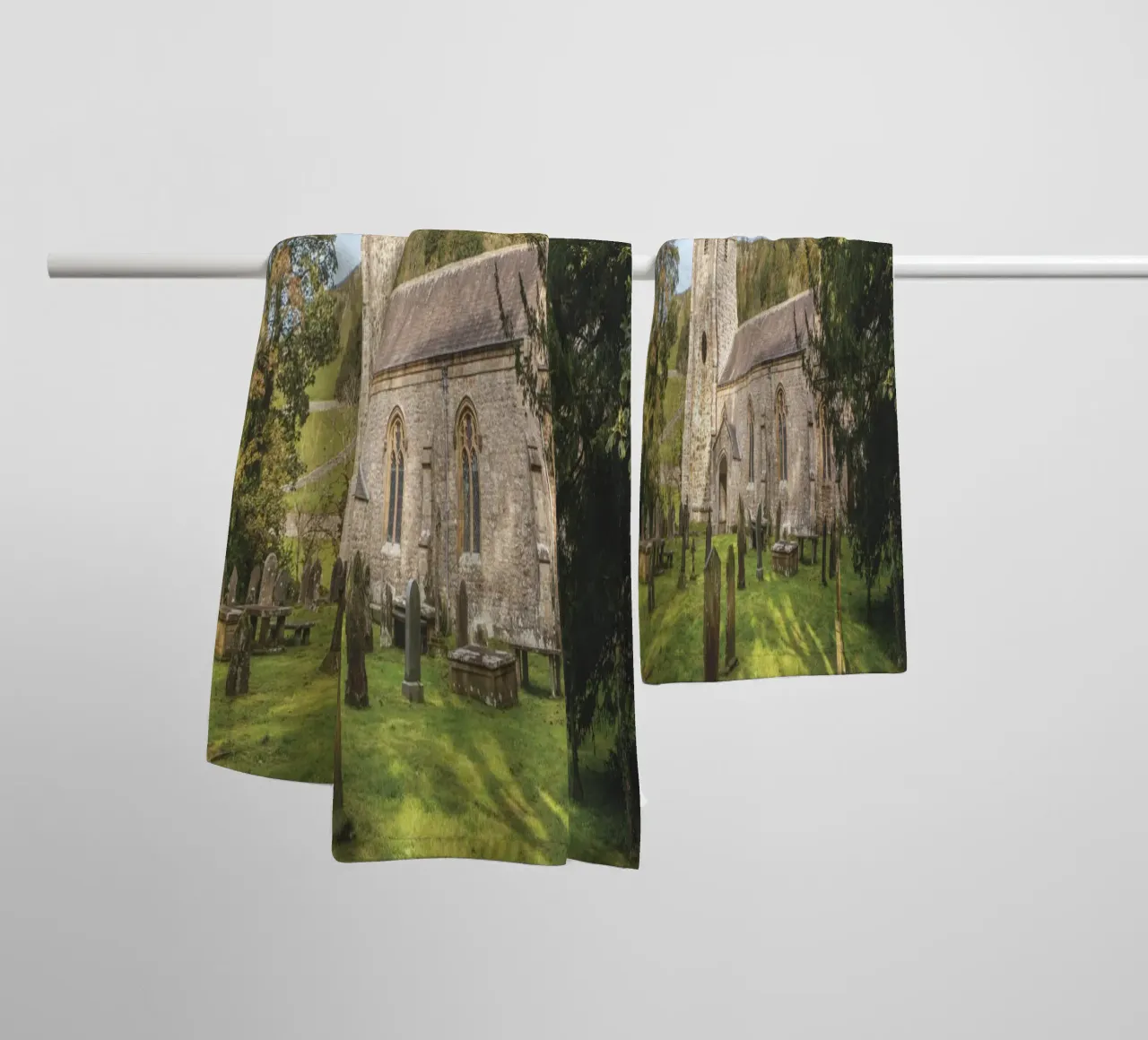 St Oswald's Church Arncliffe asciugamano da bagno da Dave Hare Photography