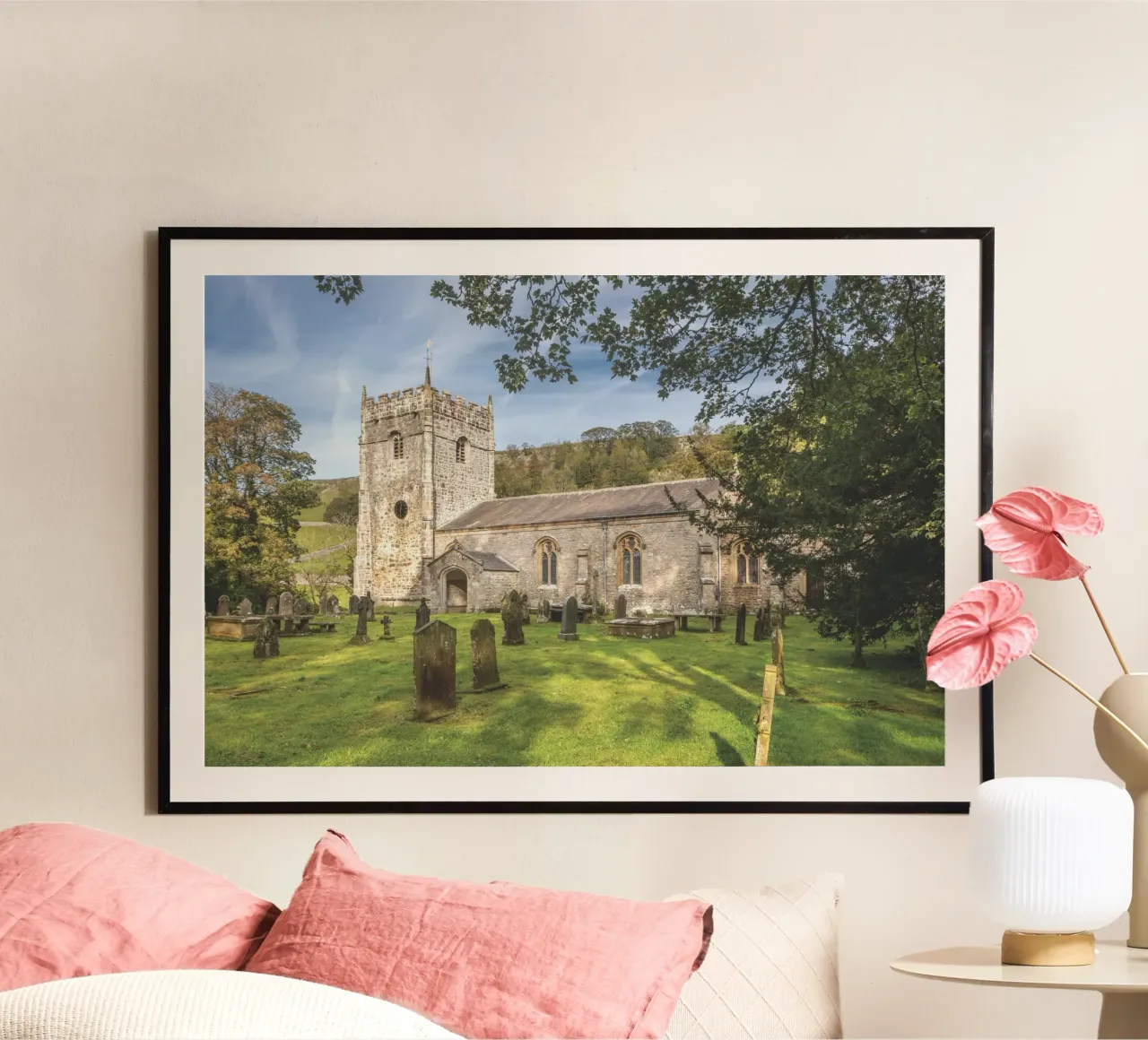 St Oswald's Church Arncliffe carta hahnemühle da Dave Hare Photography