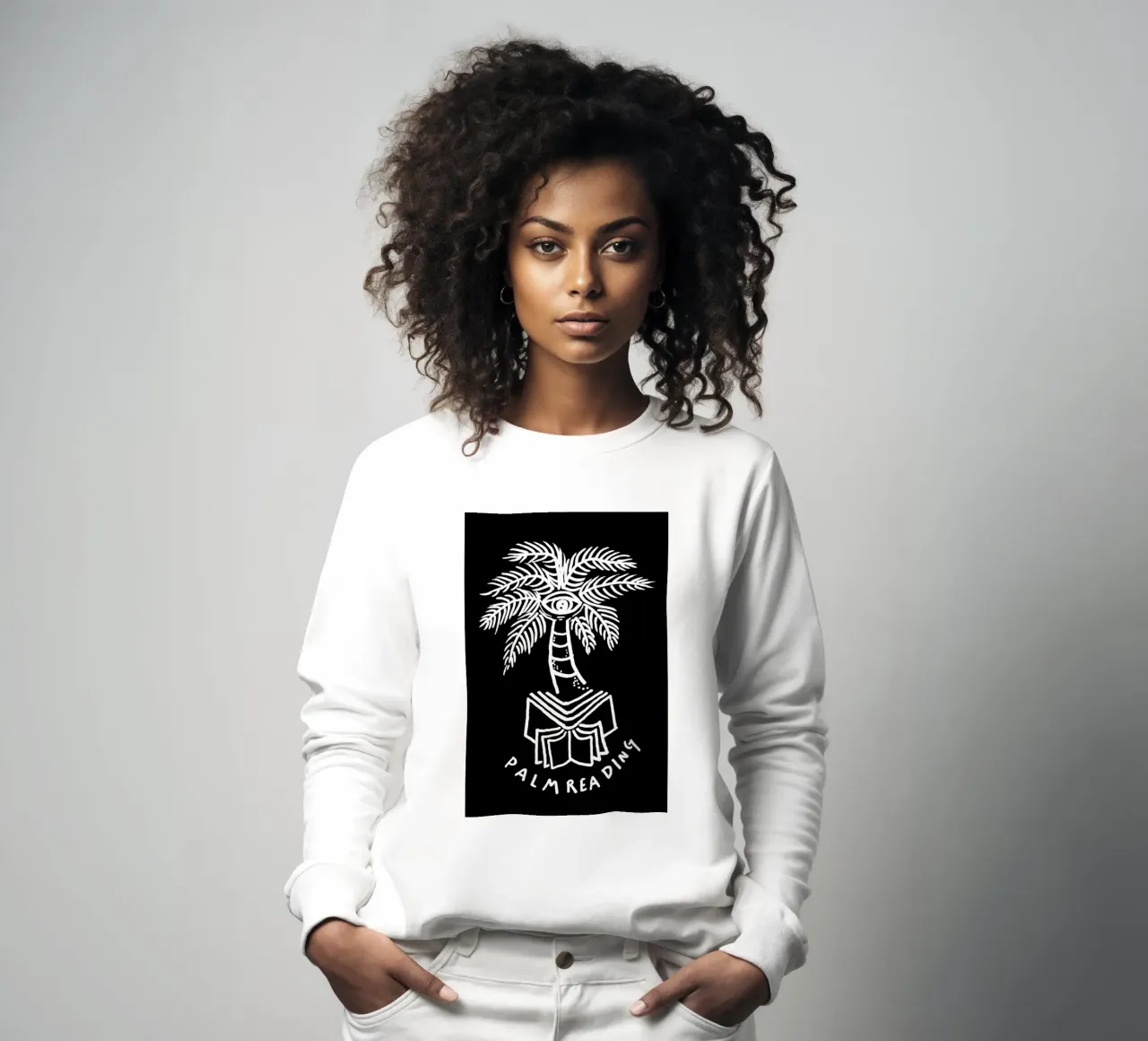 Palm Reading Black Sweatshirt von Daniela Roessler