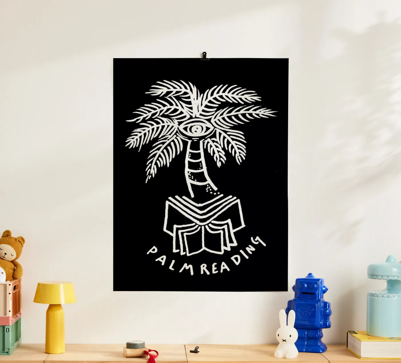 Palm Reading Black poster da Daniela Roessler