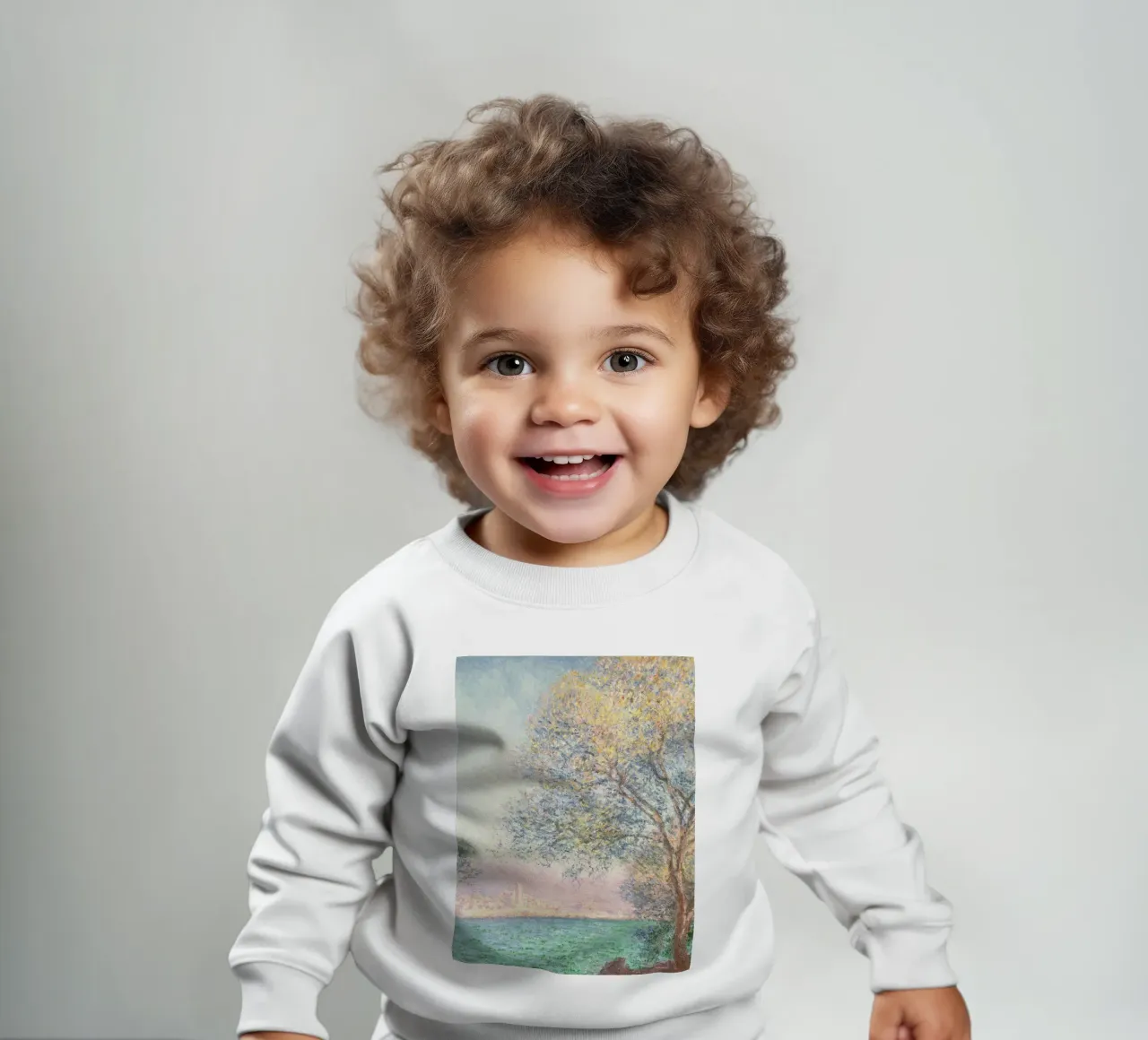 Monet - Morning at Antibes felpa neonato da apoloprints