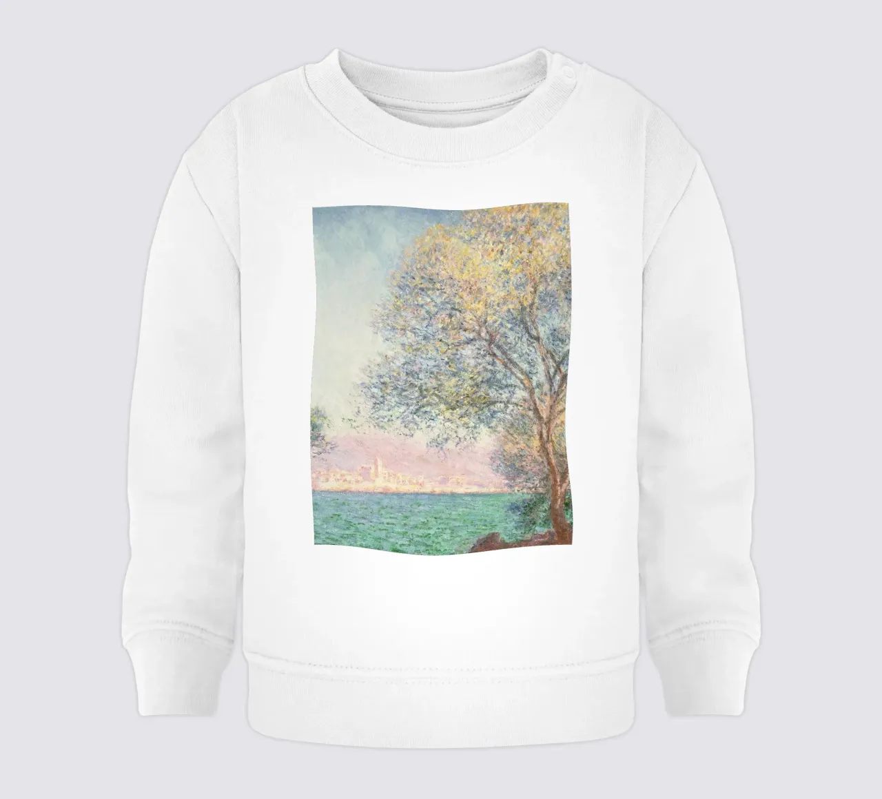 Monet - Morning at Antibes felpa neonato da apoloprints