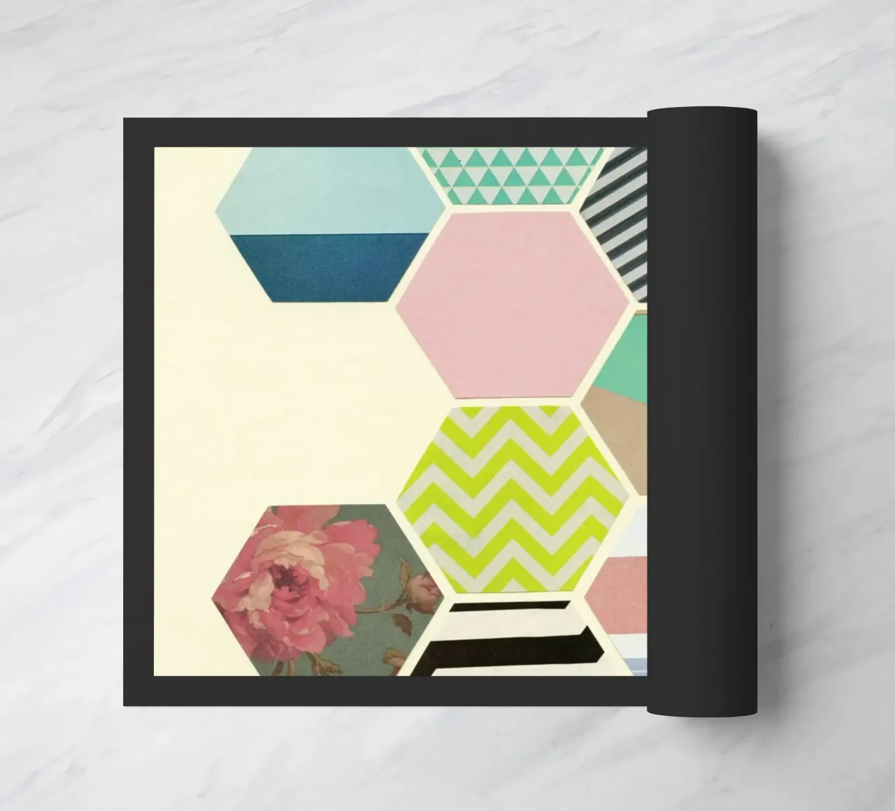 Fiori e strisce zerbino da Cassia Beck Collage