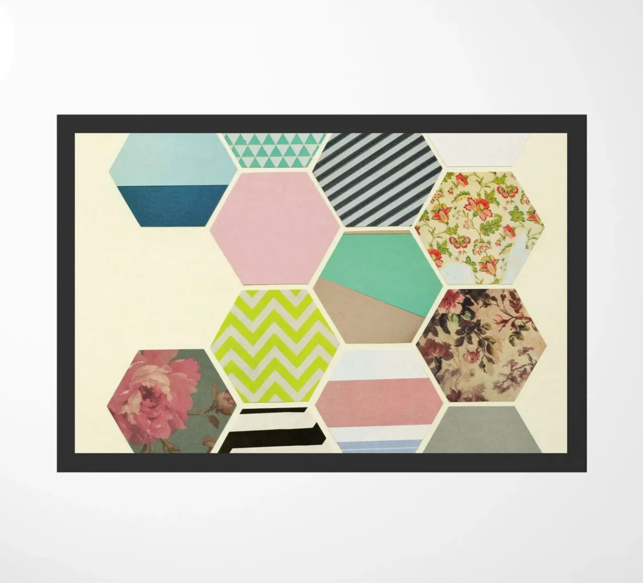 Fiori e strisce zerbino da Cassia Beck Collage