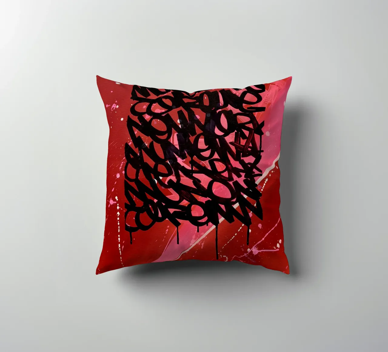 Red Graffiti cuscino da Flo Klein