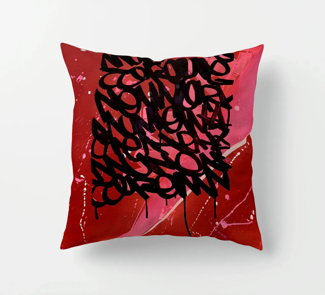 Red Graffiti cuscino da Flo Klein