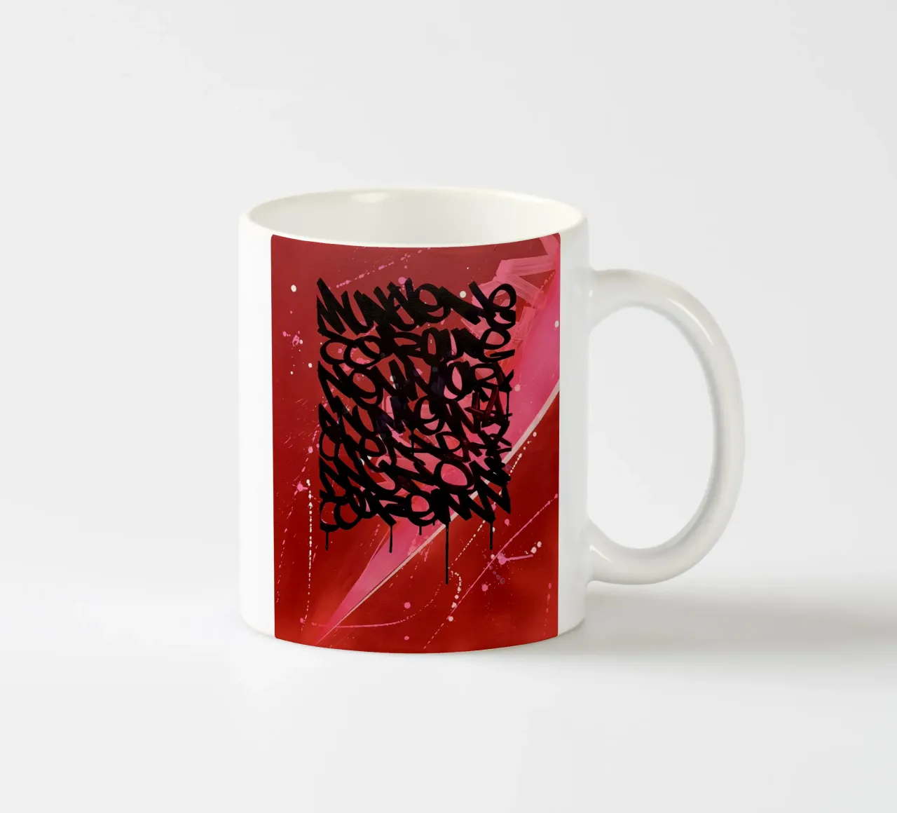 Red Graffiti tazza in ceramica da Flo Klein