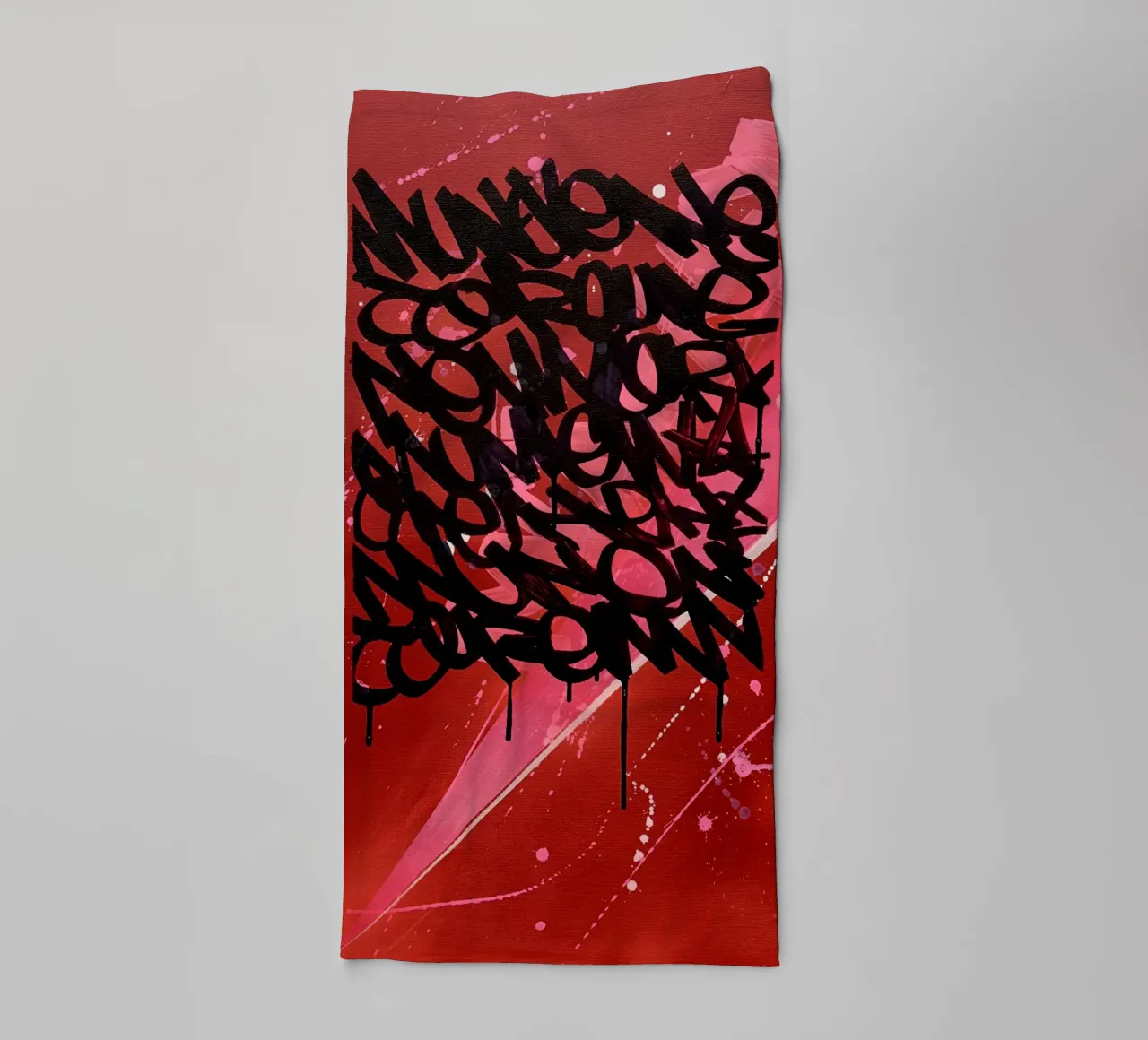 Red Graffiti asciugamano da bagno da Flo Klein