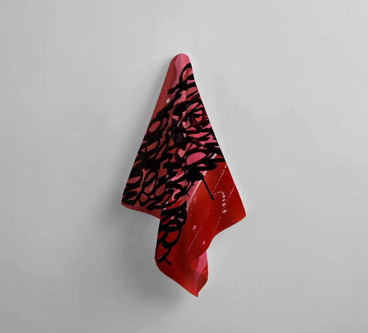Red Graffiti asciugamano da bagno da Flo Klein