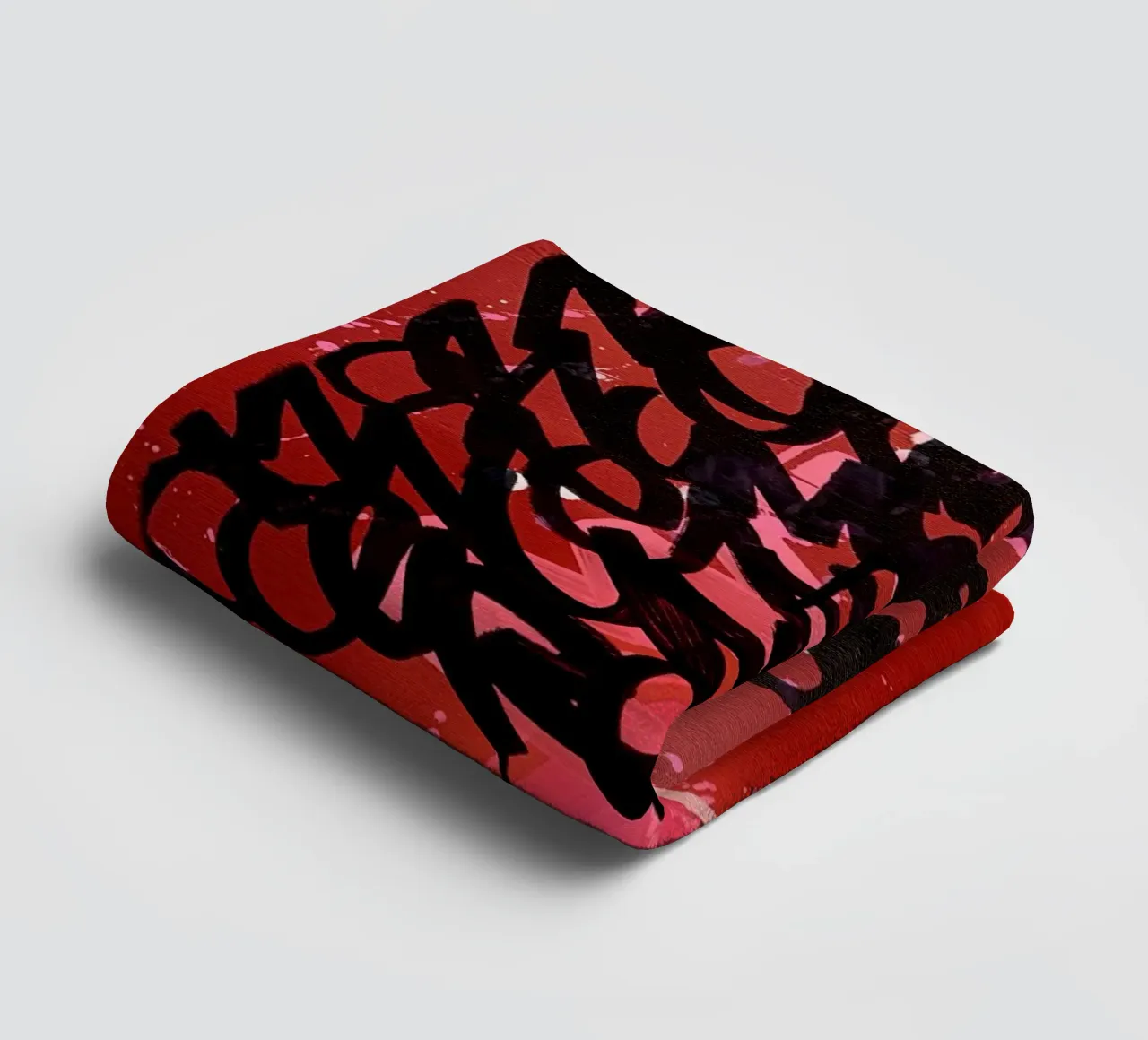 Red Graffiti asciugamano da bagno da Flo Klein