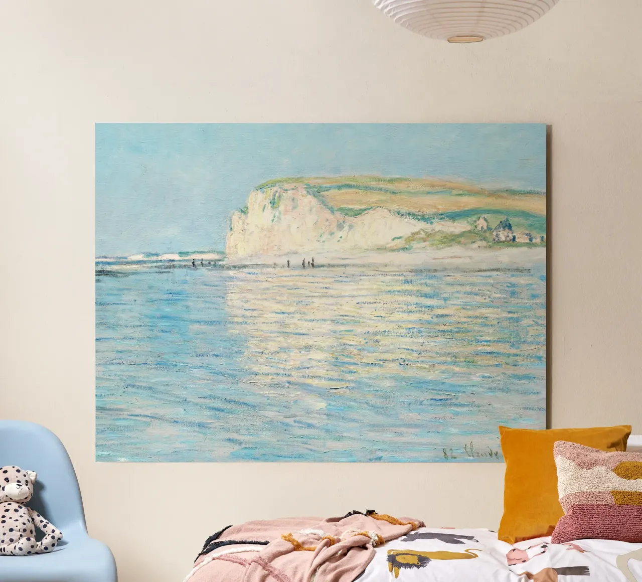 Monet - Low Tide at Pourville alluminio dibond da apoloprints