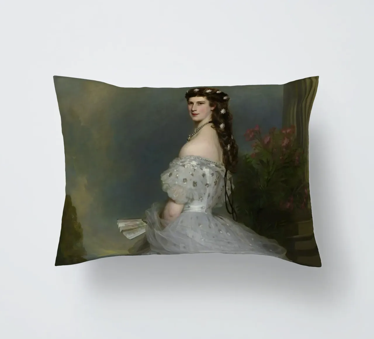 Franz Xaver Winte - Imperatrice Sisi Elisabetta d'Austria (1865) cuscino da William Store