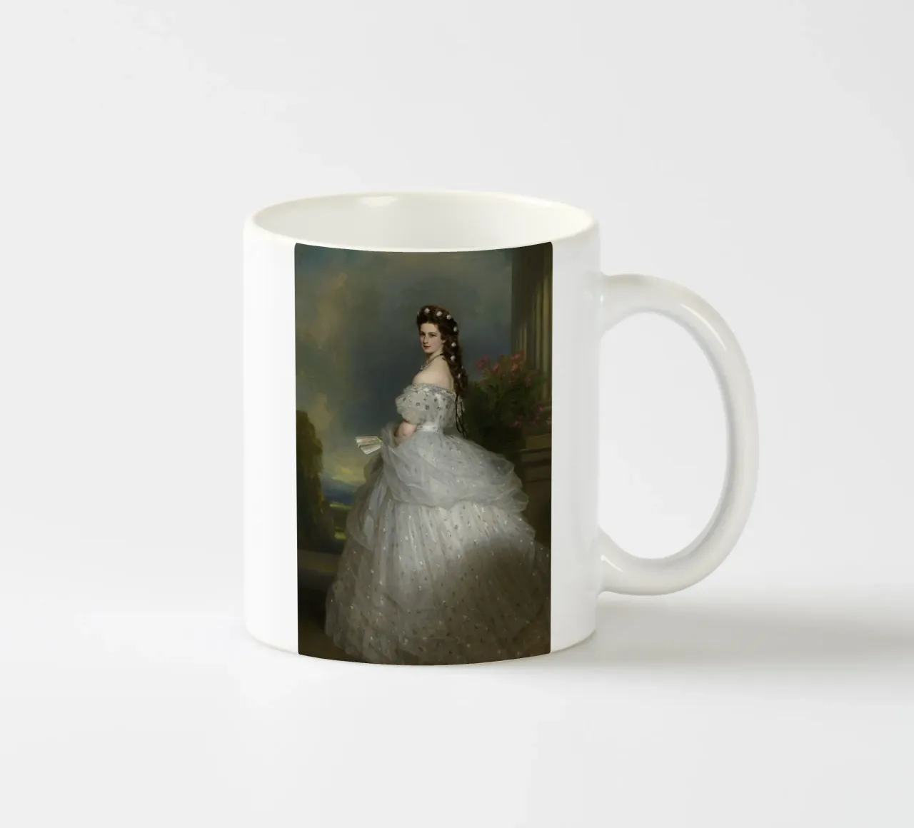 Franz Xaver Winte - Imperatrice Sisi Elisabetta d'Austria (1865) tazza in ceramica da William Store