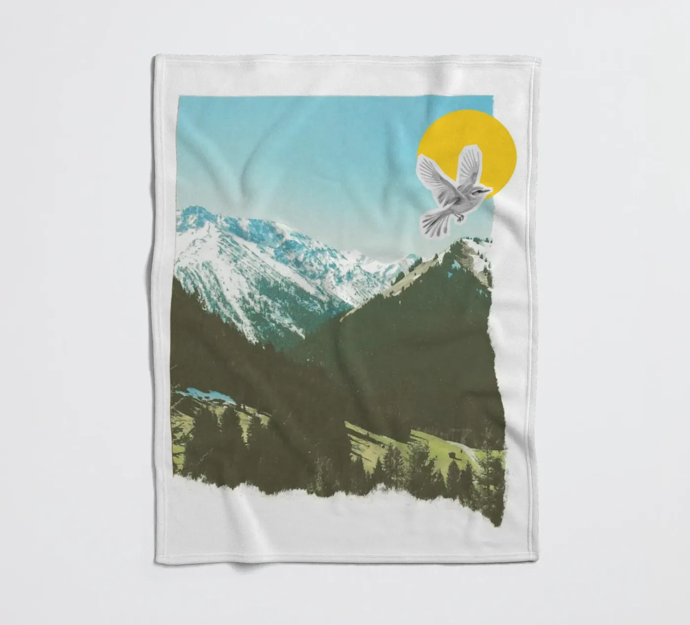 landscape collage Fleecedecke von ramosashop