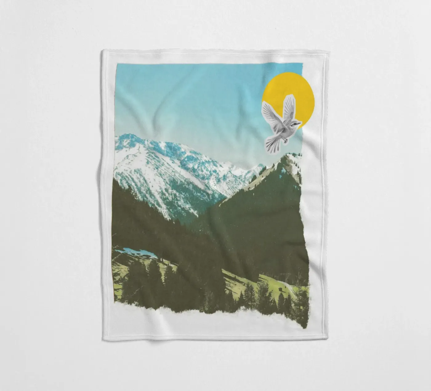 landscape collage Fleecedecke von ramosashop