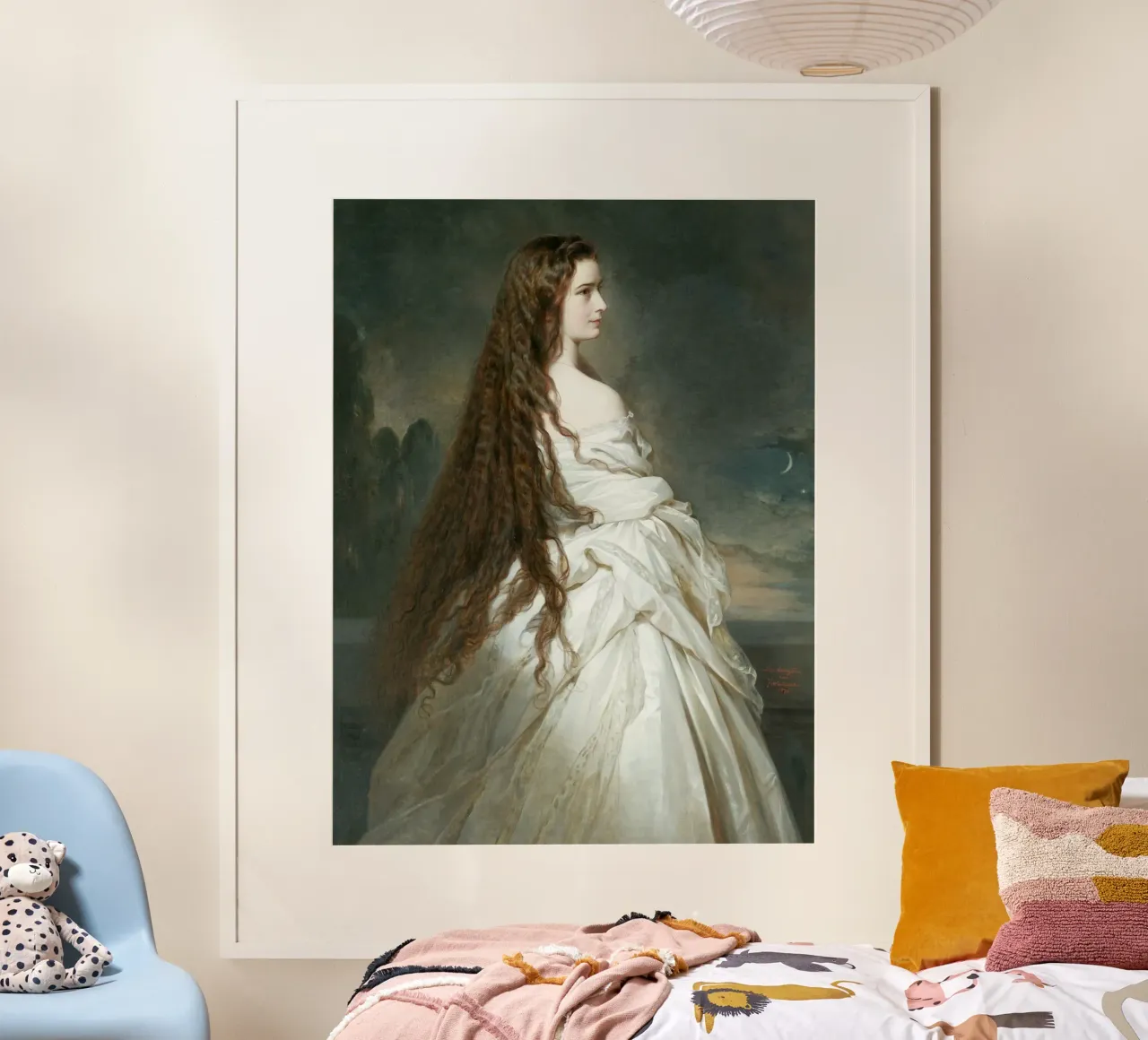 Franz Xaver WinteEmpress - Sisi Elisabetta d'Austria (1865) poster con telaio in alluminio da William Store