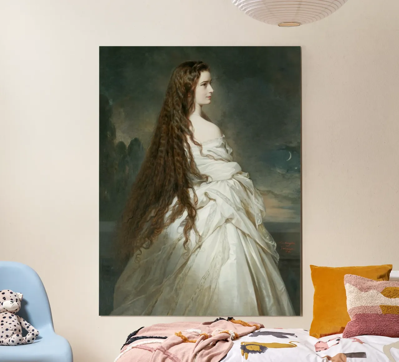 Franz Xaver WinteEmpress - Sisi Elisabetta d'Austria (1865) poster con telaio in alluminio da William Store