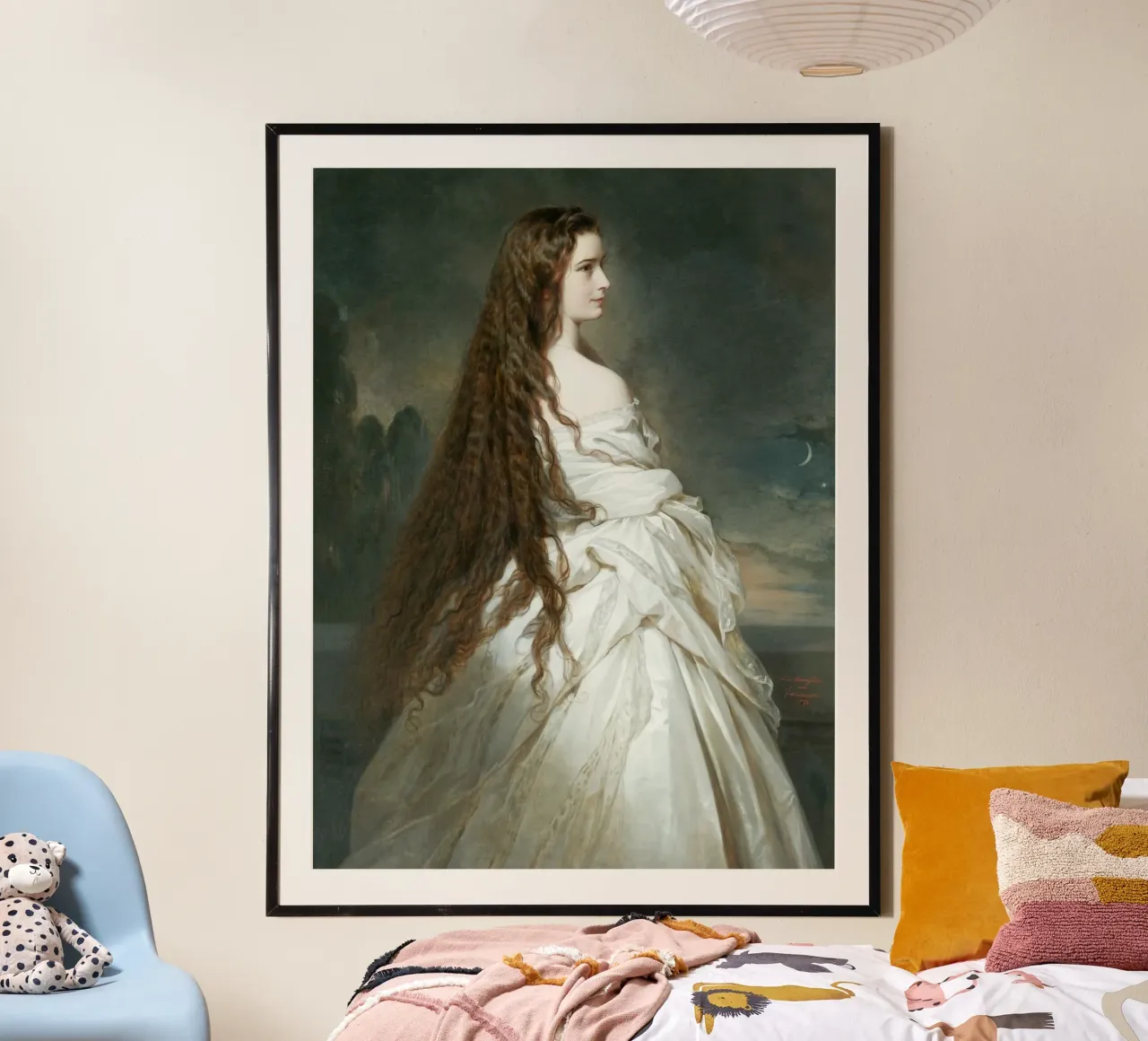 Franz Xaver WinteEmpress - Sisi Elisabetta d'Austria (1865) poster con telaio in alluminio da William Store