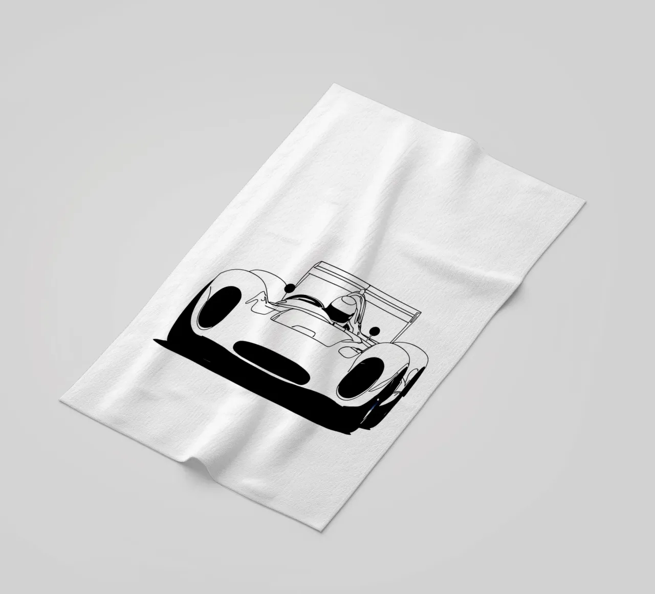 Auto da corsa - Line art minimalista telo mare da Viv Line Art