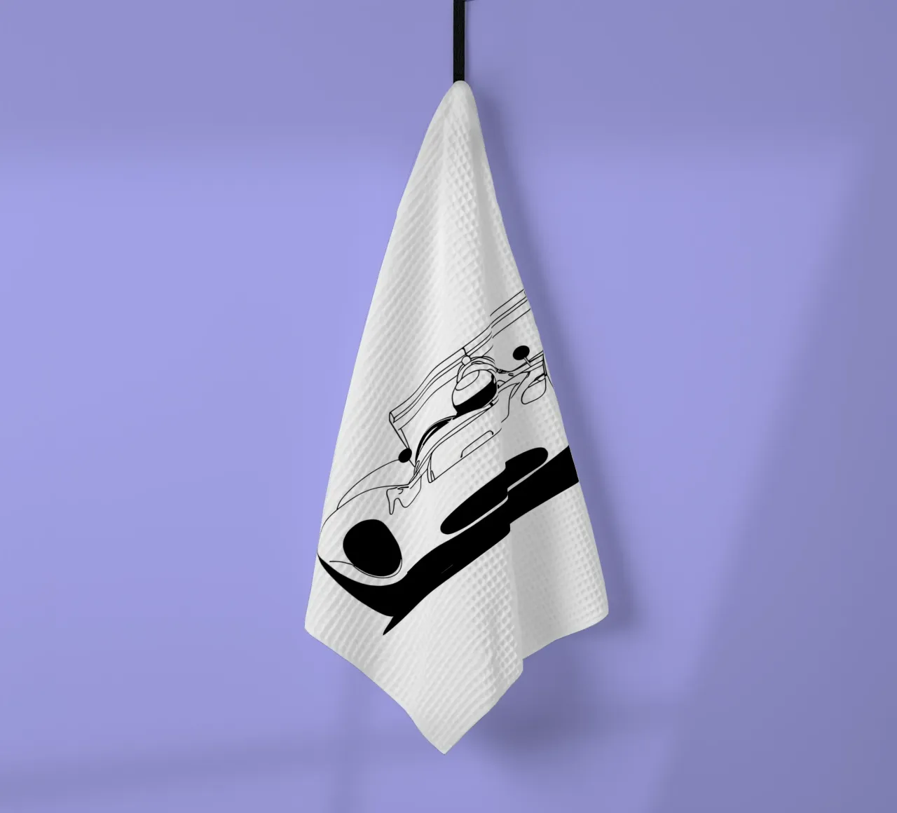 Auto da corsa - Line art minimalista canovaccio da cucina da Viv Line Art