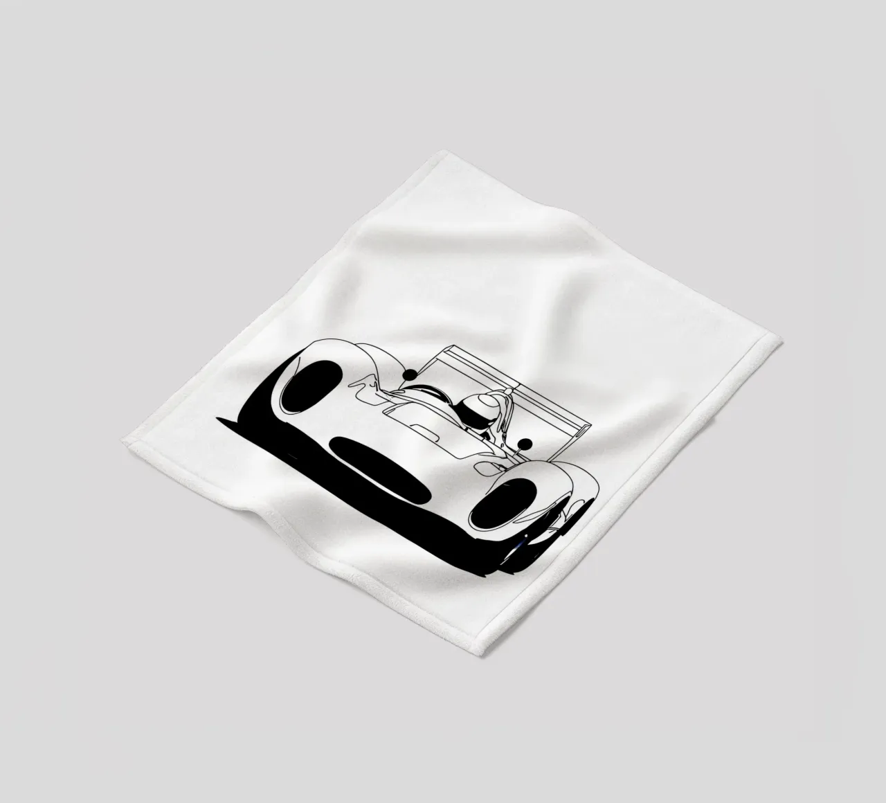 Auto da corsa - Line art minimalista coperta in pile da Viv Line Art