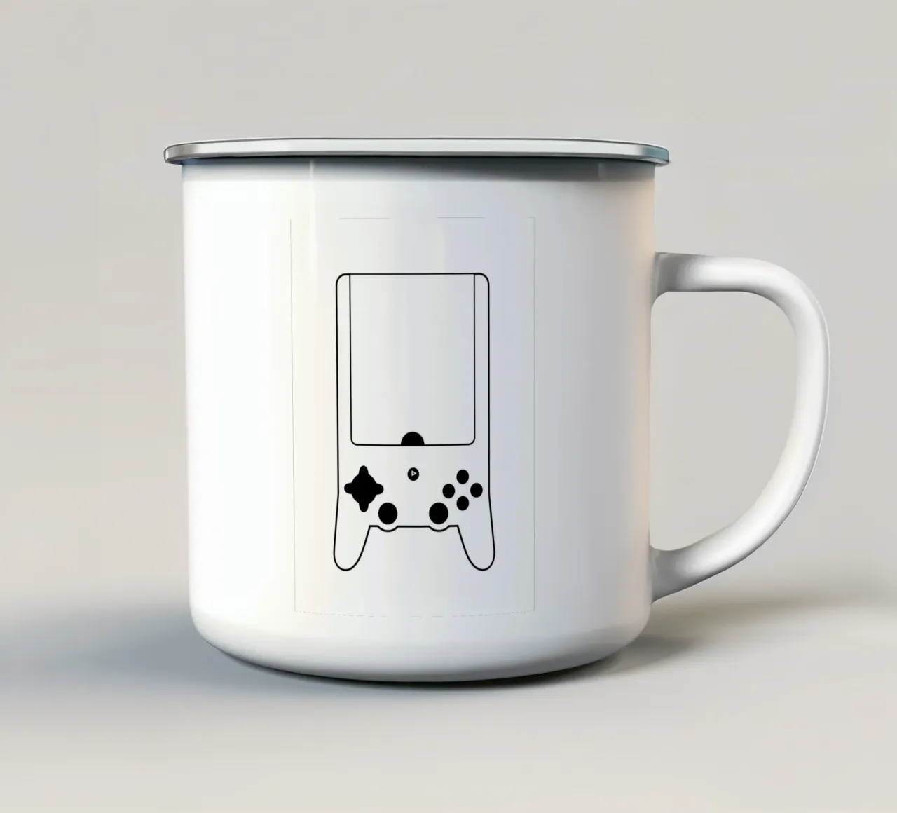 Gioco classico - Line art minimalista tazza in smalto da Viv Line Art