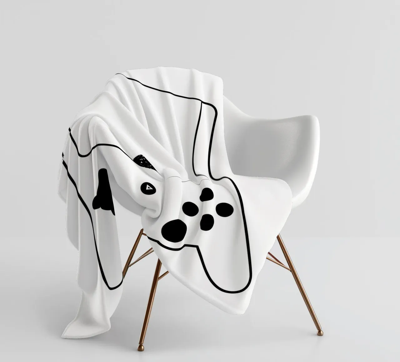 Gioco classico - Line art minimalista coperta in pile da Viv Line Art